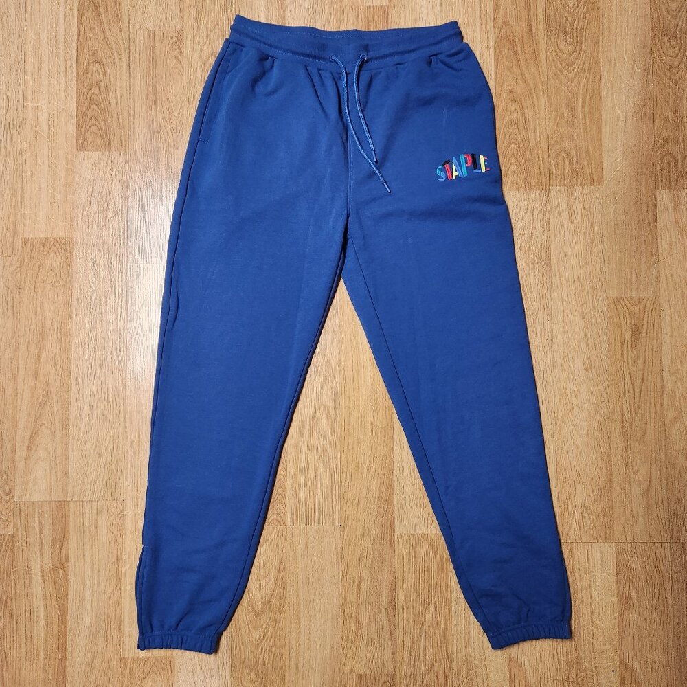 Jeff Staple sweatpants men sz XL NWT NEW blue embroidered